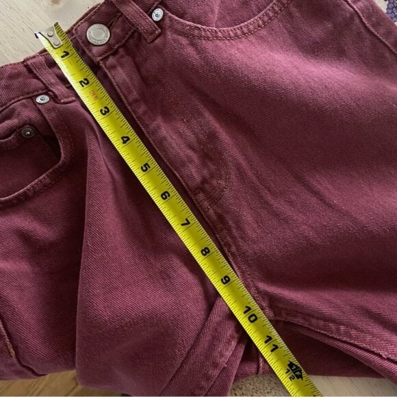 Frank And Oak Cranberry/ Maroon Tapered Stevie Jeans Women’s 27 - Picture 6 of 7